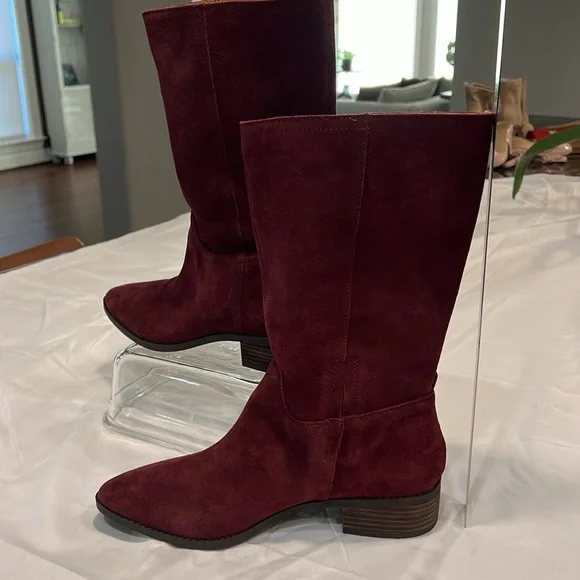 Lucky brand maroon suede boots light western - Picture 2 of 11